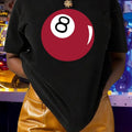 Number "8" Ball Print Round Neck Casual Crew Short - Adult & Kids T-Shirts, Sweatshirts & Hoodies apparel design preview 1