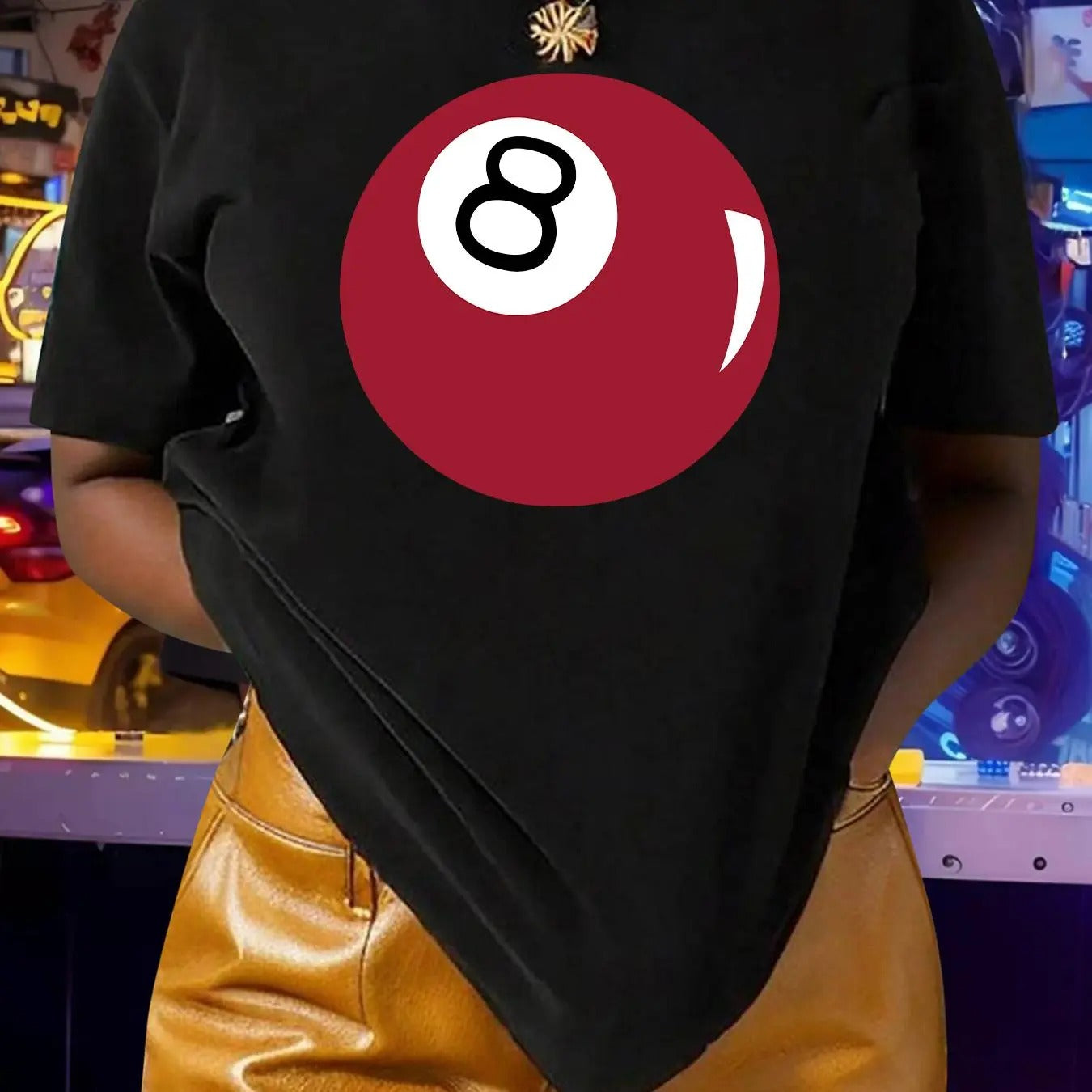 Number "8" Ball Print Round Neck Casual Crew Short - Adult & Kids T-Shirts, Sweatshirts & Hoodies apparel design preview 1