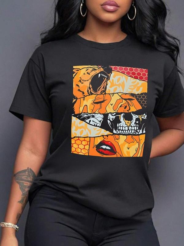 Pop Art Print Round Neck Casual Short Sleeve Daily - Adult & Kids T-Shirts, Sweatshirts & Hoodies apparel design preview 1