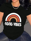 Rainbow Letter Print Round Neck Casual Short Sleeve - Adult & Kids T-Shirts, Sweatshirts & Hoodies apparel design preview 1