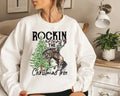 Rocking Around Tree Retro Thanksgiving Western Cowboy - Adult & Kids T-Shirts, Sweatshirts & Hoodies apparel design preview 1