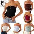 Ruched Tube Tops Summer Strapless Solid Color Metal - Adult & Kids T-Shirts, Sweatshirts & Hoodies apparel design preview 1