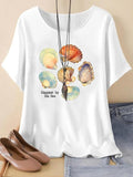 Shell Letter Print Round Neck Short Sleeve Daily - Adult & Kids T-Shirts, Sweatshirts & Hoodies apparel design preview 1