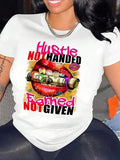 Slogan Lip Print Round Neck Casual Short Sleeve Daily - Adult & Kids T-Shirts, Sweatshirts & Hoodies apparel design preview 1