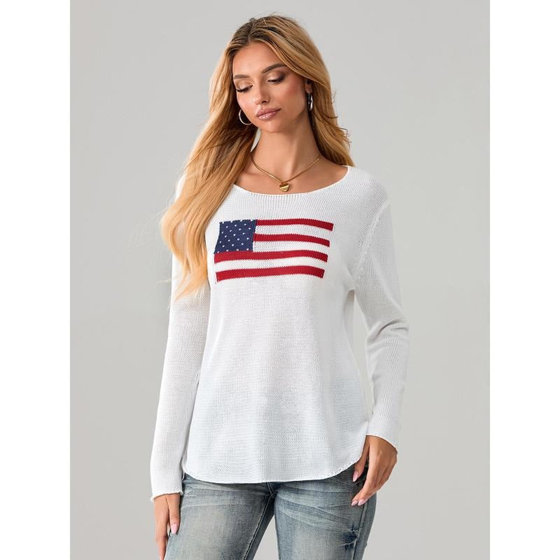 Spring Autumn Knit Flag Print Loose Fitting Knitwear - Adult & Kids T-Shirts, Sweatshirts & Hoodies apparel design preview 1