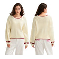 Spring Autumn Knit O Neck Heart Print Loose Knitwear - Adult & Kids T-Shirts, Sweatshirts & Hoodies apparel design preview 1