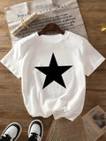 Star Print Round Neck Casual Short Sleeve Crew Daily - Adult & Kids T-Shirts, Sweatshirts & Hoodies apparel design preview 1