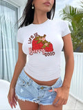 Strawberry Letter Print Round Neck Casual Short - Adult & Kids T-Shirts, Sweatshirts & Hoodies apparel design preview 1
