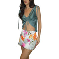 Summer Mini Skirts Floral Print Short Skirt Beach - Adult & Kids T-Shirts, Sweatshirts & Hoodies apparel design preview 1