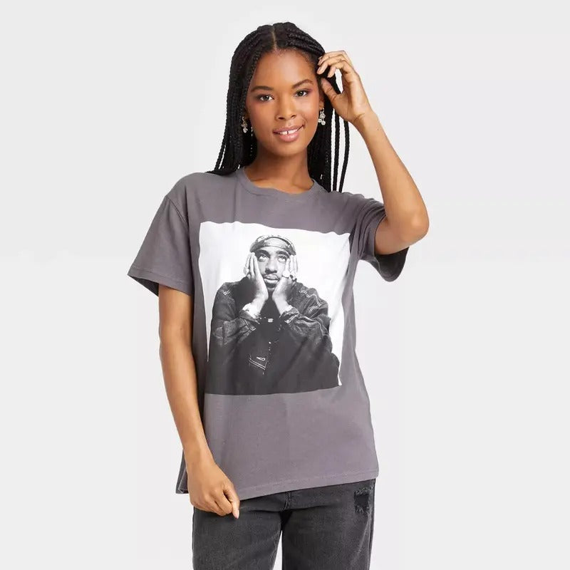 Tupac Short Sleeve Hip Hop Him Her Fan - Adult & Kids T-Shirts, Sweatshirts & Hoodies apparel design preview 1
