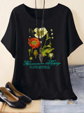 Vintage Floral Letter Print Round Neck Casual Short - Adult & Kids T-Shirts, Sweatshirts & Hoodies apparel design preview 1