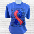 CHD Awareness Ribbon Word Art Congenital Heart Defect - Adult & Kids T-Shirts, Sweatshirts & Hoodies apparel design preview 1