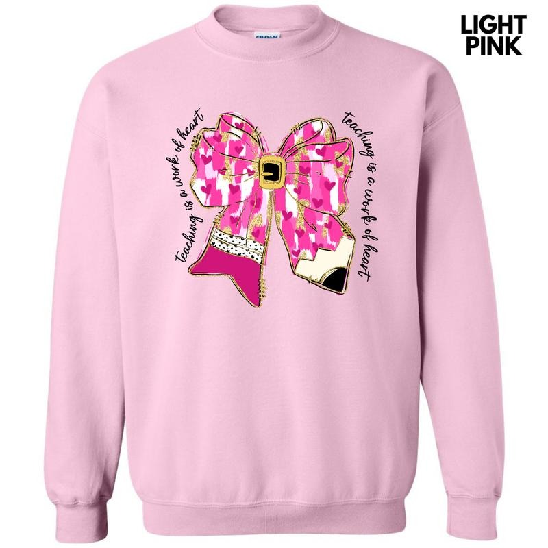 Work Heart Pink Bow 'NLB' - Adult & Kids T-Shirts, Sweatshirts & Hoodies apparel design preview 1