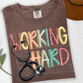 Working Hard Nurse DTF Transfers THIS IS NOT - Adult & Kids T-Shirts, Sweatshirts & Hoodies apparel design preview 1