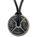 Workout Necklace Weight Plate Adjustable Leather Cord - Adult & Kids T-Shirts, Sweatshirts & Hoodies apparel design preview 1