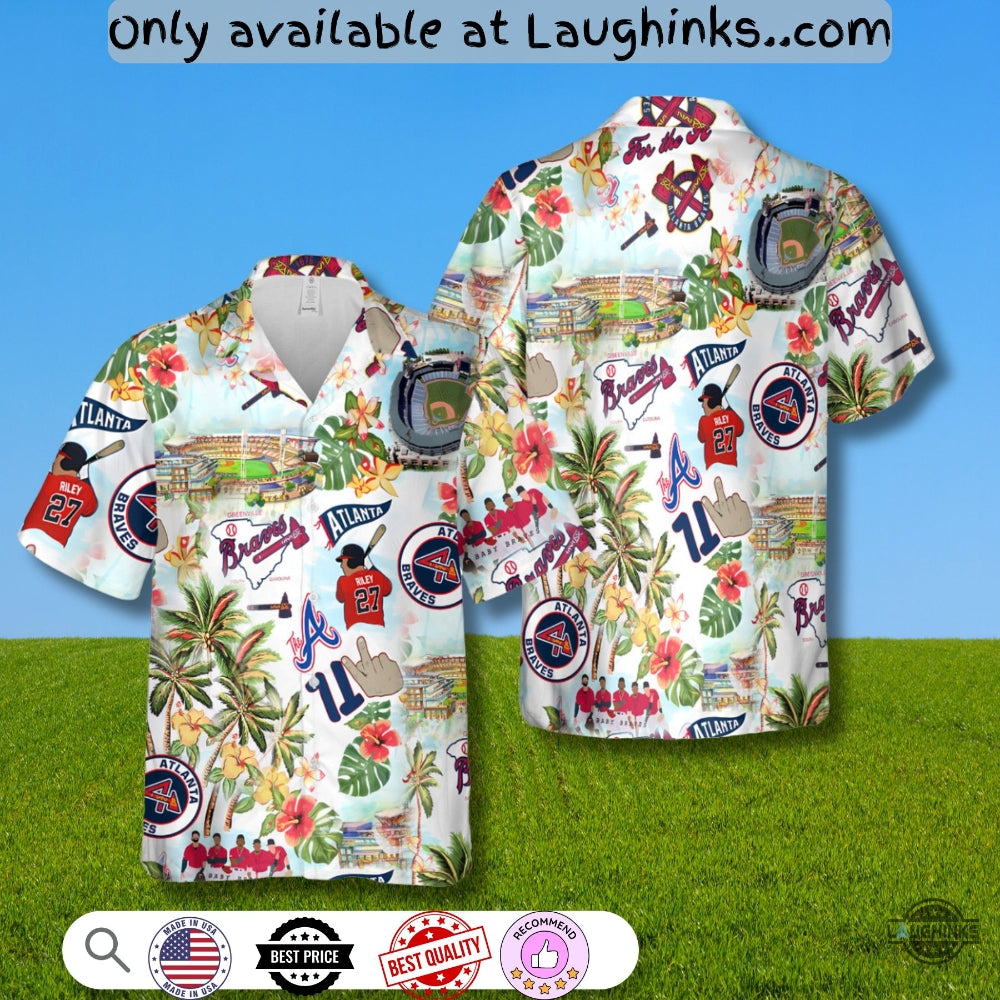 World Series Atlanta Braves Scenic Hawaiian - Adult & Kids T-Shirts, Sweatshirts & Hoodies apparel design preview 1
