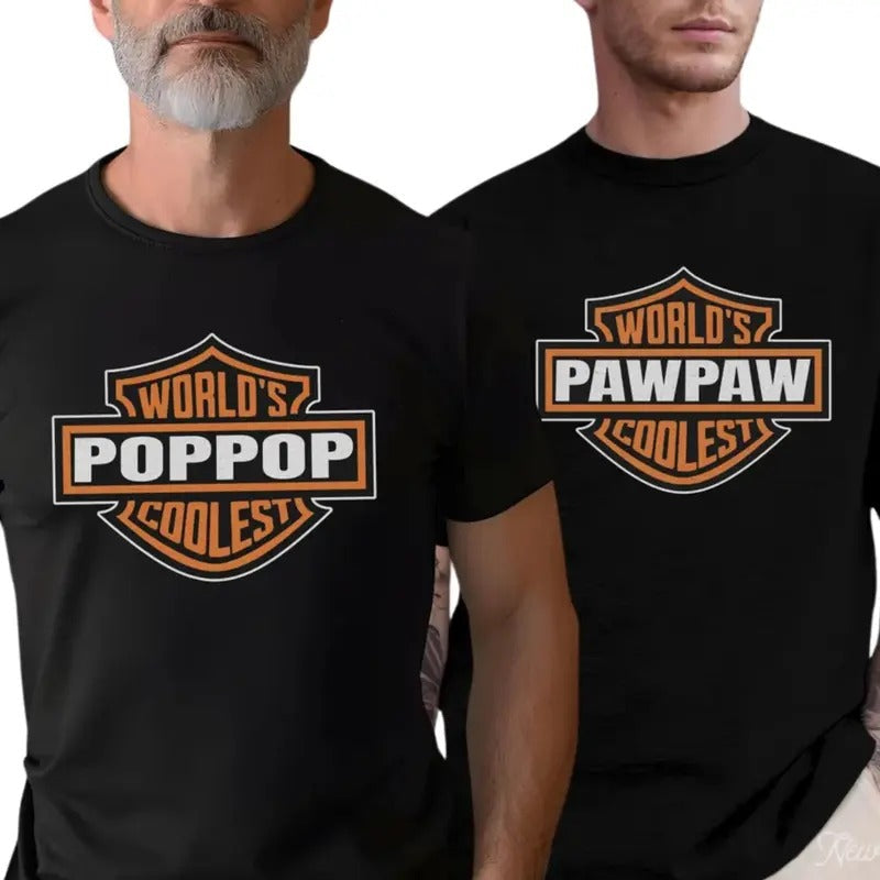 World'S Coolest Grandpa Nickname Motorcycle Dad - Adult & Kids T-Shirts, Sweatshirts & Hoodies apparel design preview 1