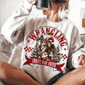 Wrangling Western Cheer Santa Claus Riding Horse - Adult & Kids T-Shirts, Sweatshirts & Hoodies apparel design preview 1