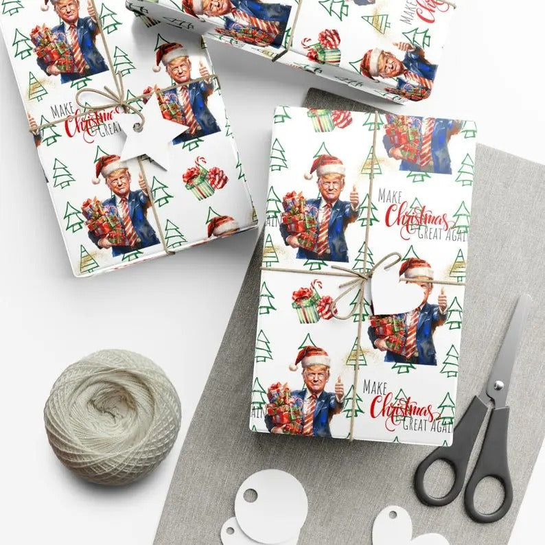 Wrapping Paper Republican Political Trump Make Great - Adult & Kids T-Shirts, Sweatshirts & Hoodies apparel design preview 1
