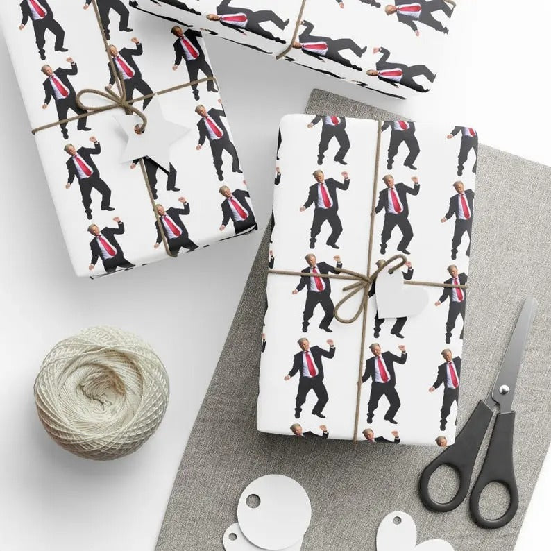 Wrapping Papers Wrap Trump 47 Dancing Republican Gag - Adult & Kids T-Shirts, Sweatshirts & Hoodies apparel design preview 1