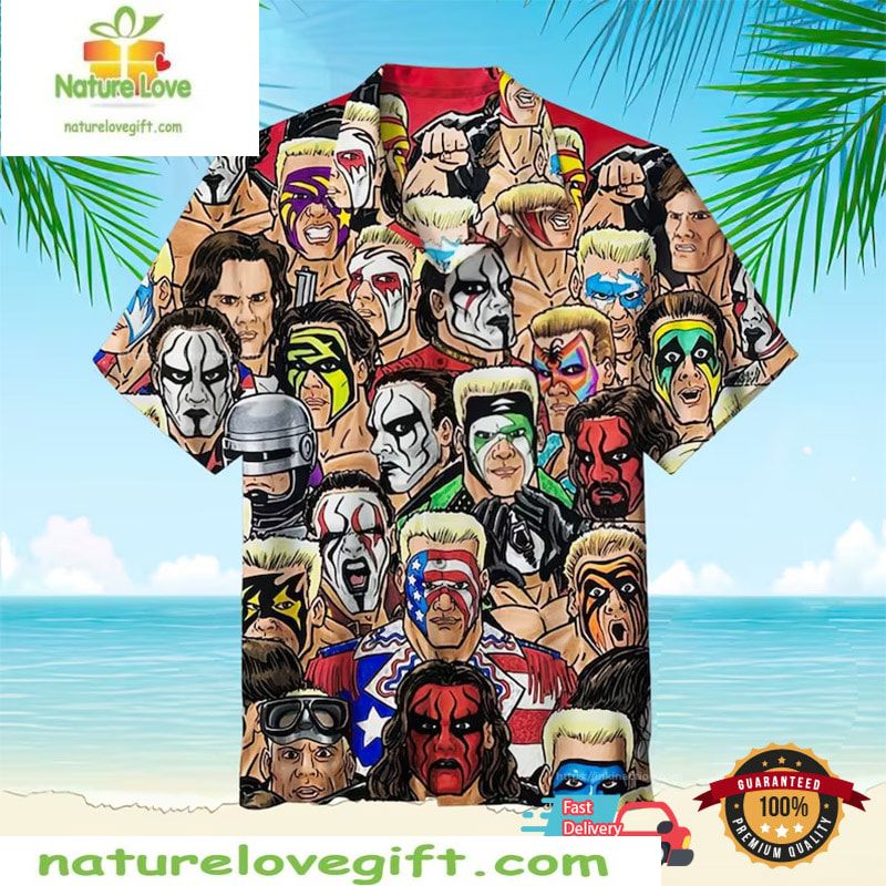 Wrestling Hawaiian Summer Beach Theme - Adult & Kids T-Shirts, Sweatshirts & Hoodies apparel design preview 1