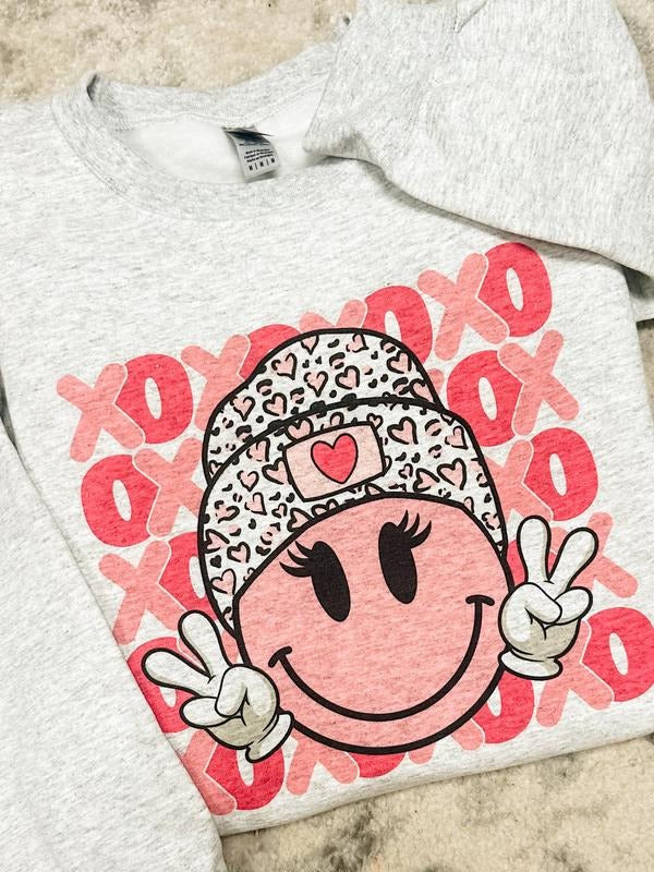 XOXO Smiley Top - Adult & Kids T-Shirts, Sweatshirts & Hoodies apparel design preview 1