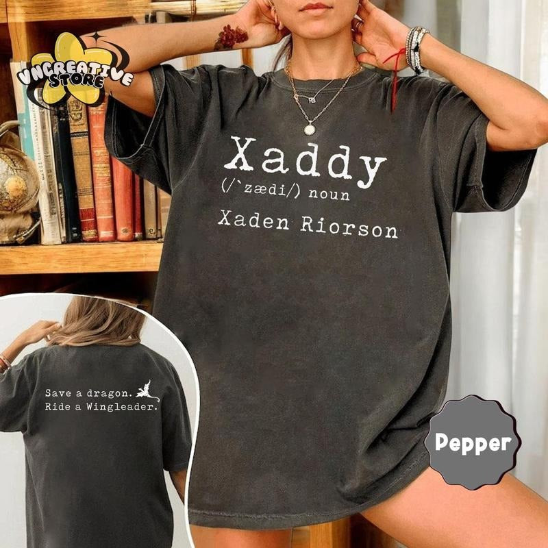 Xaddy 2 Sides Xaden Rebecca Yarros Fourth Wing - Adult & Kids T-Shirts, Sweatshirts & Hoodies apparel design preview 1