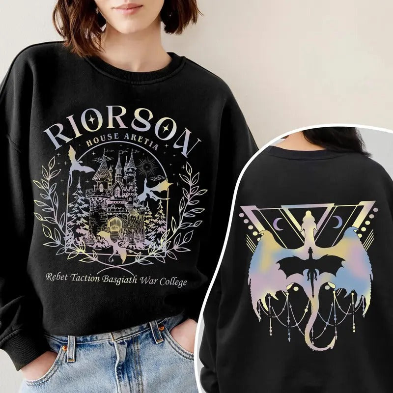 Xaden Riorson House Fourth Wing Wingleader Dragon - Adult & Kids T-Shirts, Sweatshirts & Hoodies apparel design preview 1