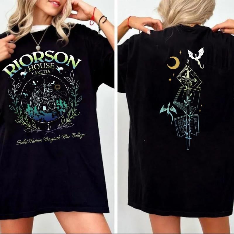 Xaden Riorson House Iron Flame Dragon Rider 2 Sided - Adult & Kids T-Shirts, Sweatshirts & Hoodies apparel design preview 1