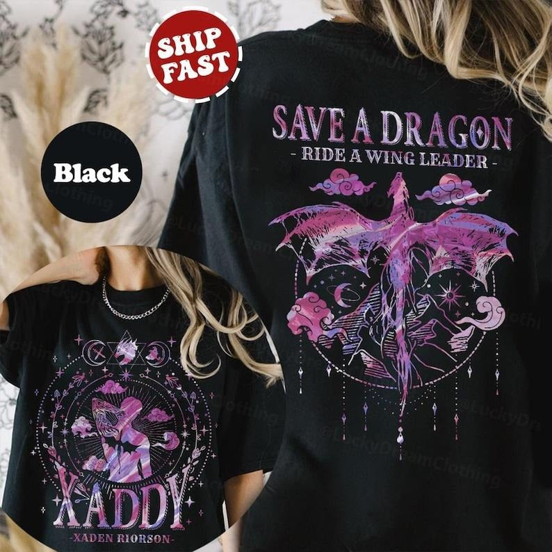 Xaden Riorson Xaddy Fourth Wing Fan Onyx Storm Dragon - Adult & Kids T-Shirts, Sweatshirts & Hoodies apparel design preview 1