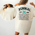 Xennial One Back Generation X Ennial Funny Humor Gen - Adult & Kids T-Shirts, Sweatshirts & Hoodies apparel design preview 1