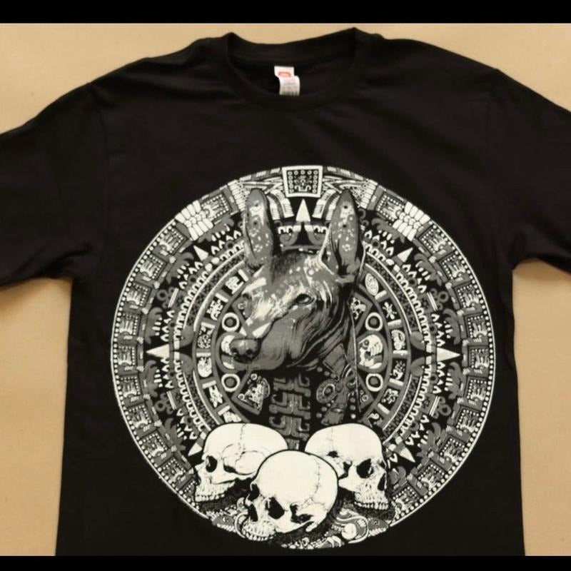 Xolo Whit Mexican Calendar Cotton Black - Adult & Kids T-Shirts, Sweatshirts & Hoodies apparel design preview 1