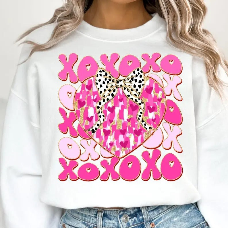 Xoxo Heart Brushstroke Valentine - Adult & Kids T-Shirts, Sweatshirts & Hoodies apparel design preview 1
