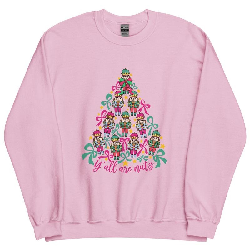 Y'All Are Nuts Tree Nutcracker Relaxed Fit Printed - Adult & Kids T-Shirts, Sweatshirts & Hoodies apparel design preview 1