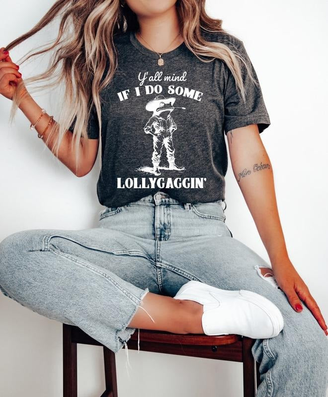 Y'All Mind If I Do Some Lollygagging Funny Frog Cute - Adult & Kids T-Shirts, Sweatshirts & Hoodies apparel design preview 1
