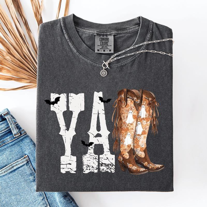 Y'All Cowboy Boots Western Halloween Autumn Fall - Adult & Kids T-Shirts, Sweatshirts & Hoodies apparel design preview 1