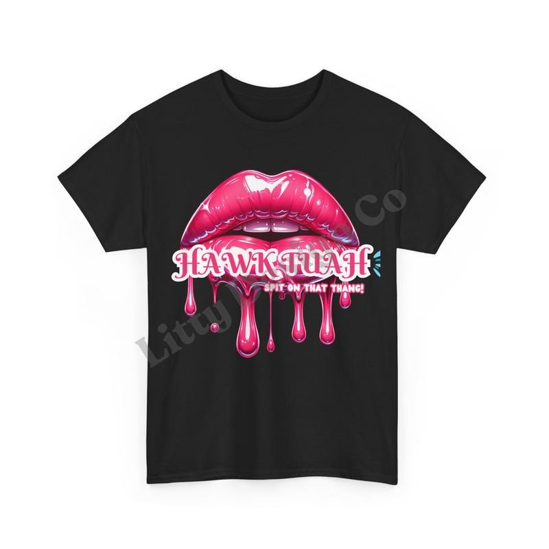 Y2K Hawk Tuah Spit That Thang Funny Printed Pink - Adult & Kids T-Shirts, Sweatshirts & Hoodies apparel design preview 1