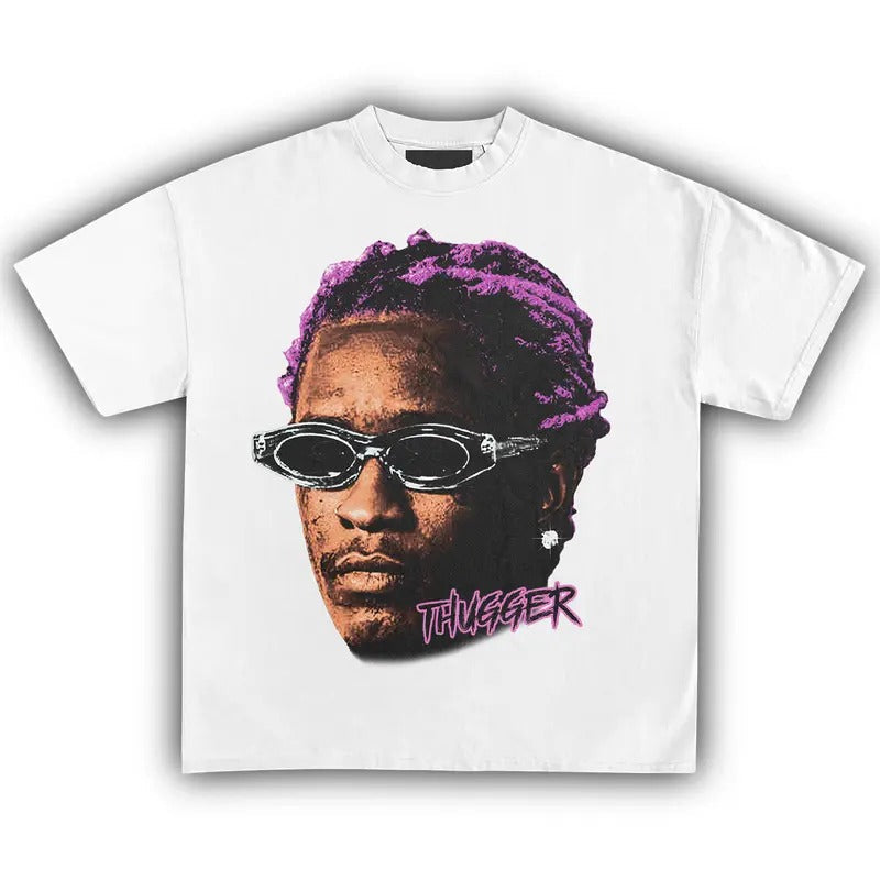 YOUNG THUG Pink Hair Vintage Rapper Hip Hop Y2k Fans - Adult & Kids T-Shirts, Sweatshirts & Hoodies apparel design preview 1