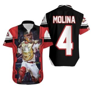 Yadier Molina St Louis Cardinals Logo Golden Shield - Adult & Kids T-Shirts, Sweatshirts & Hoodies apparel design preview 1
