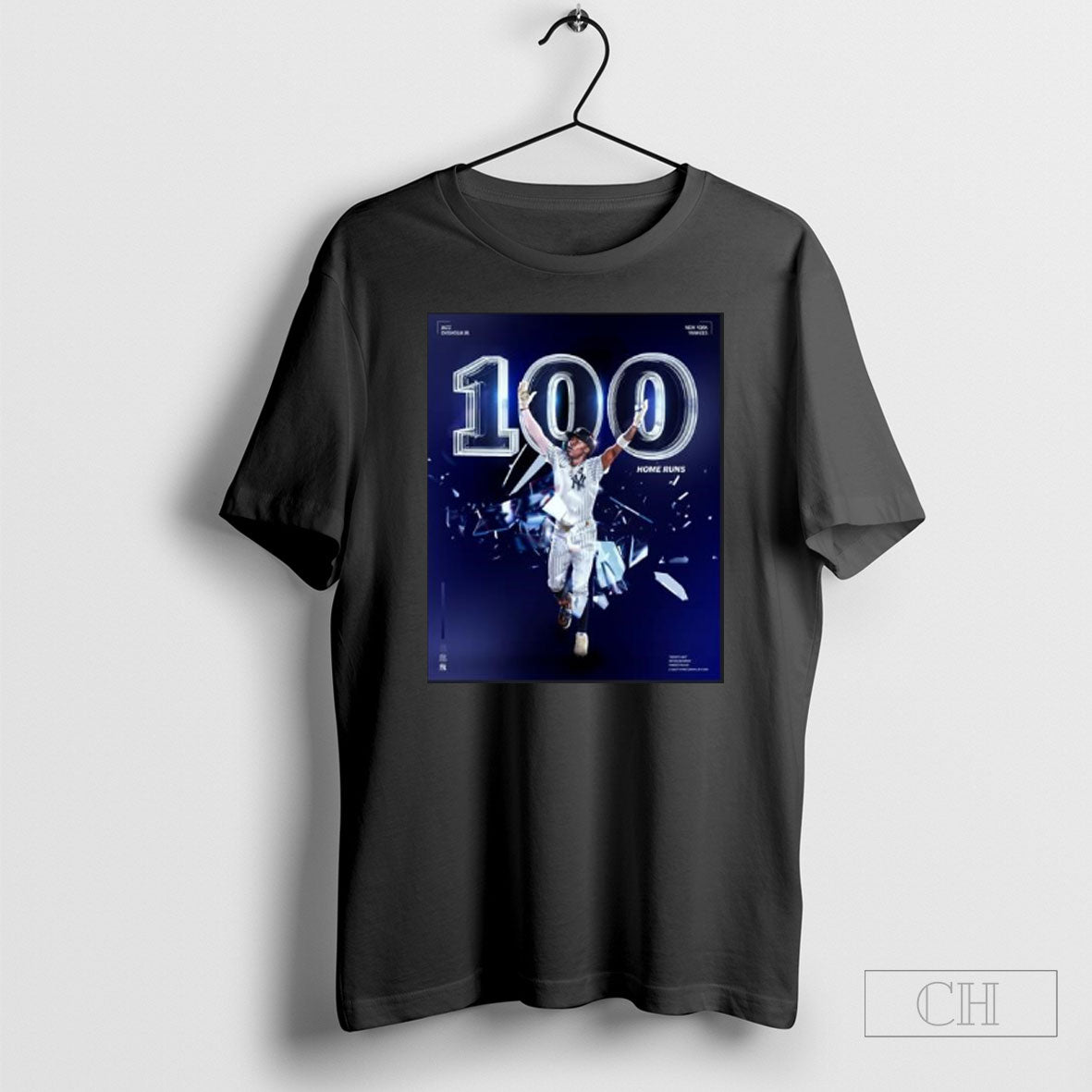 Yankees Jazz Chisholm Jr 100 Hr - Adult & Kids T-Shirts, Sweatshirts & Hoodies apparel design preview 1