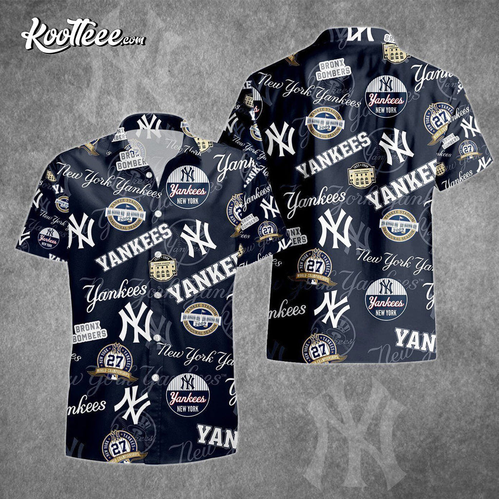 Yankees New York Baseball Floral Aloha Hawaiian - Adult & Kids T-Shirts, Sweatshirts & Hoodies apparel design preview 1