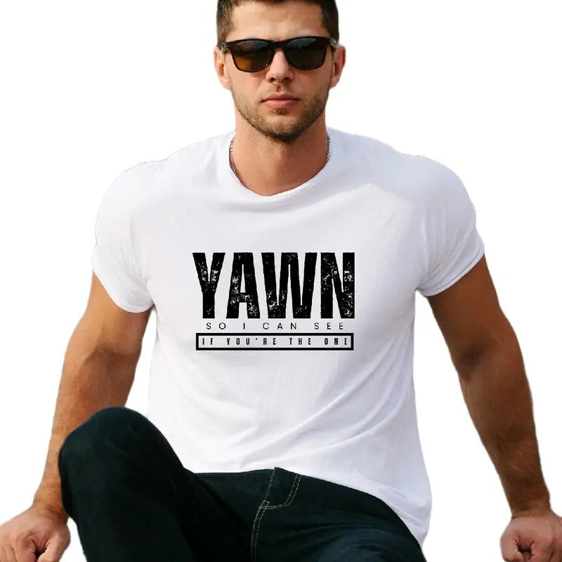 Yawn So I Can See If You'Re One Funny Cotton - Adult & Kids T-Shirts, Sweatshirts & Hoodies apparel design preview 1