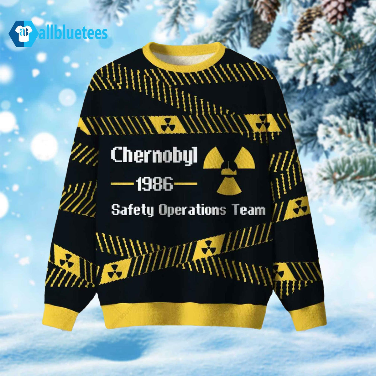 Yellow Chernobyl 1986 Safety Operations Team Ugly Christmas Sweater - Holiday Gift product image