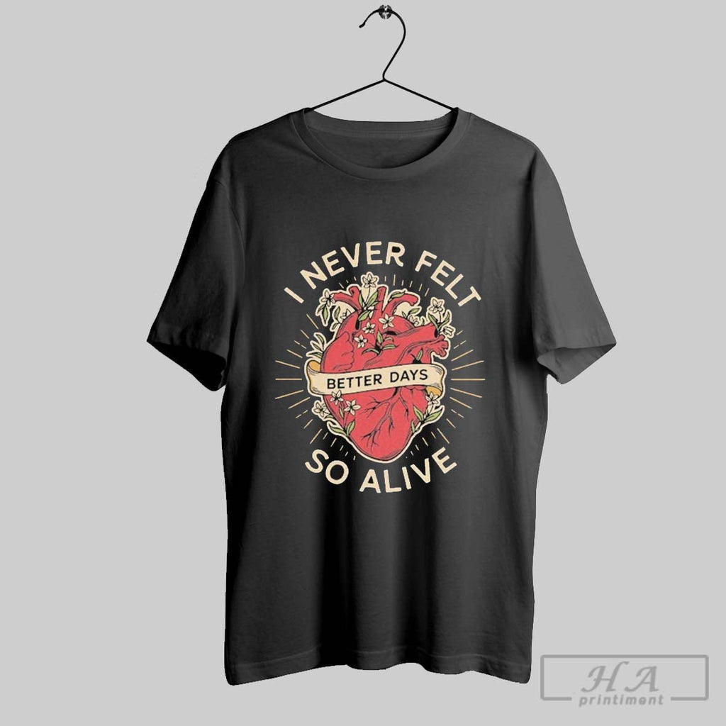 Yellowcard Better Days I Never Felt So Alive Heart - Adult & Kids T-Shirts, Sweatshirts & Hoodies apparel design preview 1