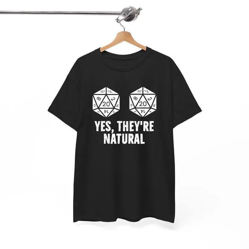 Yes They'Re Natural Dungeons Dragons Inspired DND D&D - Adult & Kids T-Shirts, Sweatshirts & Hoodies apparel design preview 1