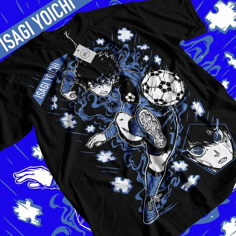 Yoichi Isagi Blue Lock Anime Meguru Bachira Kunigami - Adult & Kids T-Shirts, Sweatshirts & Hoodies apparel design preview 1