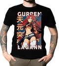 Yoko Littner Tengen Toppa Gurren Lagann Blue Red - Adult & Kids T-Shirts, Sweatshirts & Hoodies apparel design preview 1