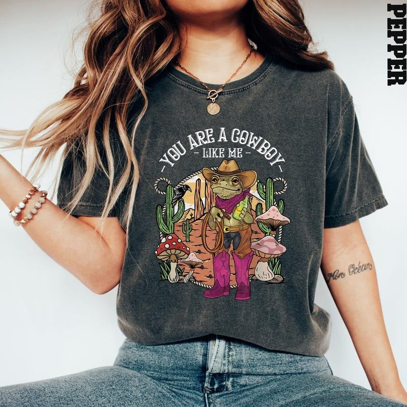 You Are Cowboy Vintage Frog Cowgirl Western Cute - Adult & Kids T-Shirts, Sweatshirts & Hoodies apparel design preview 1