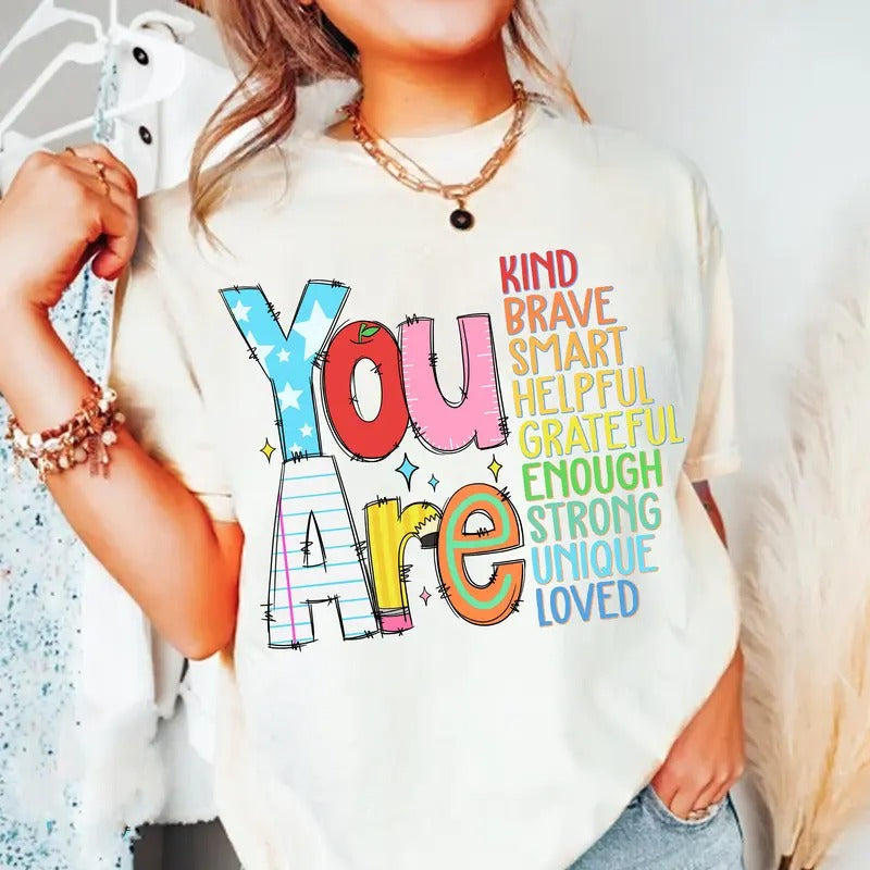 You Are Kind Back School Teacher Appreciation Retro - Adult & Kids T-Shirts, Sweatshirts & Hoodies apparel design preview 1