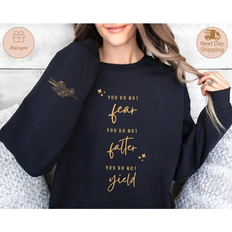 You Do Not Yeild Fear Falter Assassin Warrior Bookish - Adult & Kids T-Shirts, Sweatshirts & Hoodies apparel design preview 1